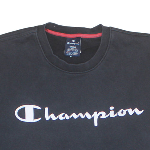 Champion Men's Black Small Pullover Logo Sweatshirt