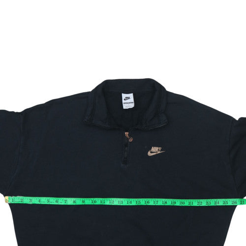 Nike Men's Black 1/4 Zip Oversized Sweatshirt M - Graphic Logo Pullover