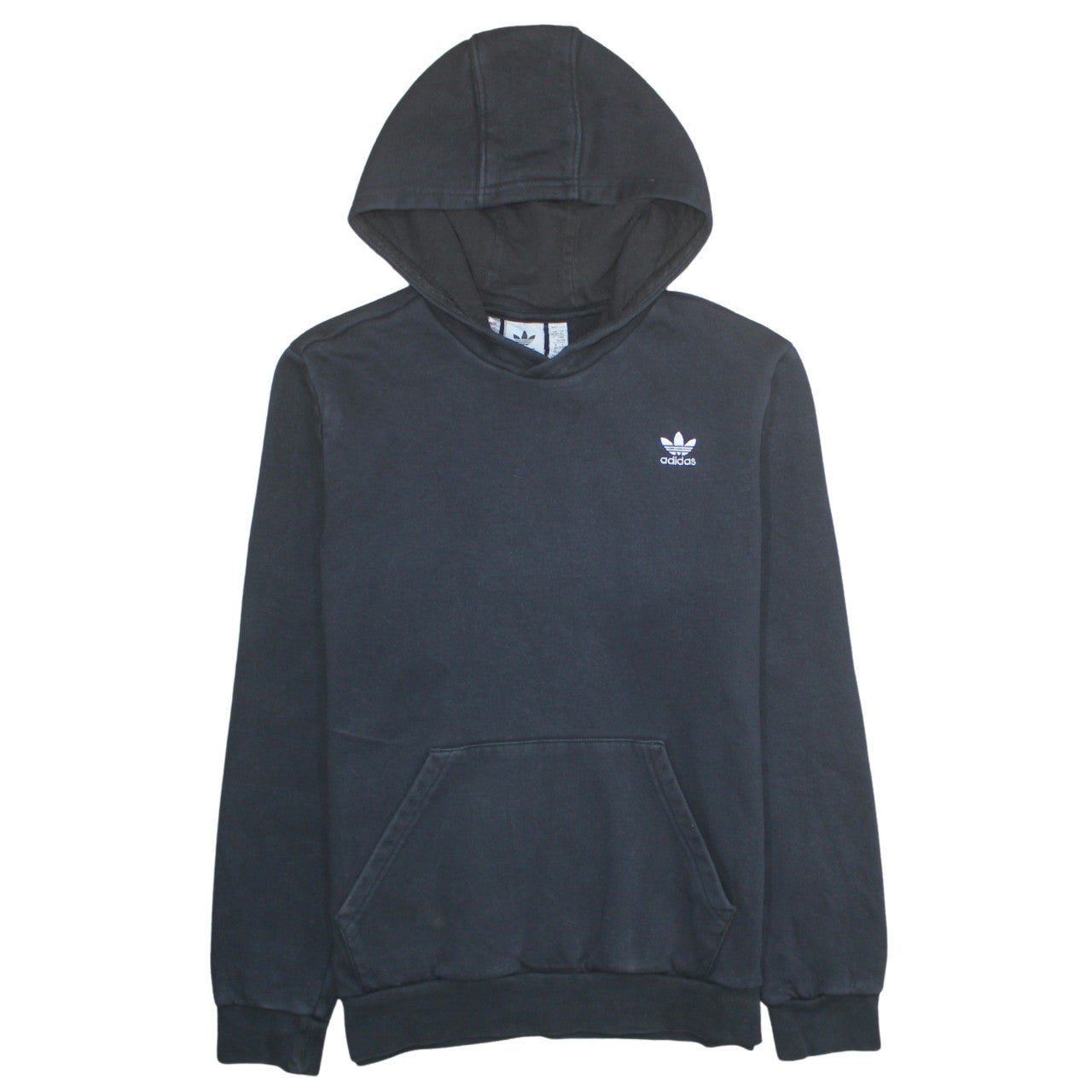 Adidas Teens Black XL Pullover Hoodie with Logo and Kangaroo Pocket