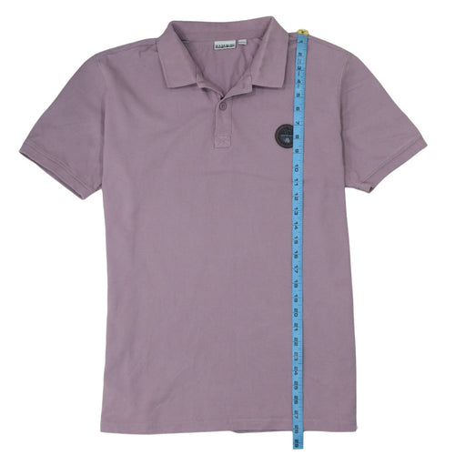 Napapijri Men’s Purple Cotton Polo Shirt Size XL Regular Fit
