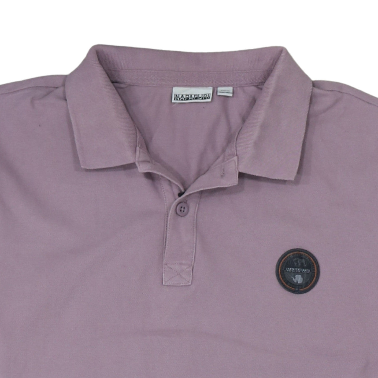 Napapijri Men’s Purple Cotton Polo Shirt Size XL Regular Fit