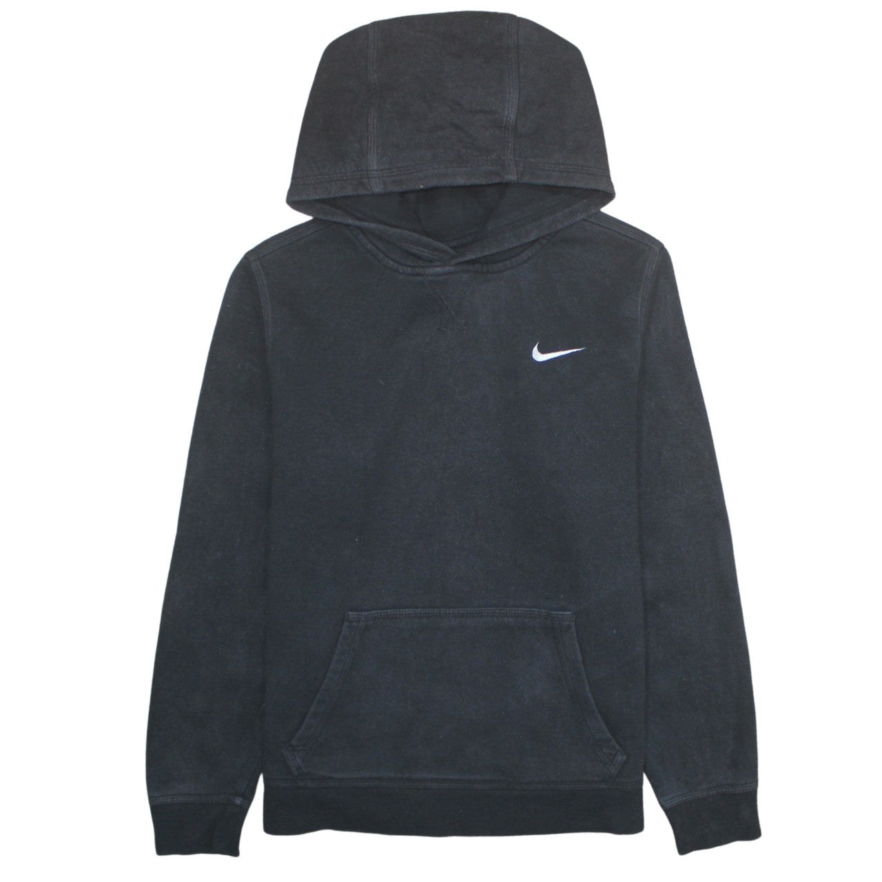 Nike Teens Black XL Pullover Hoodie with Logo Pocket Sportswear