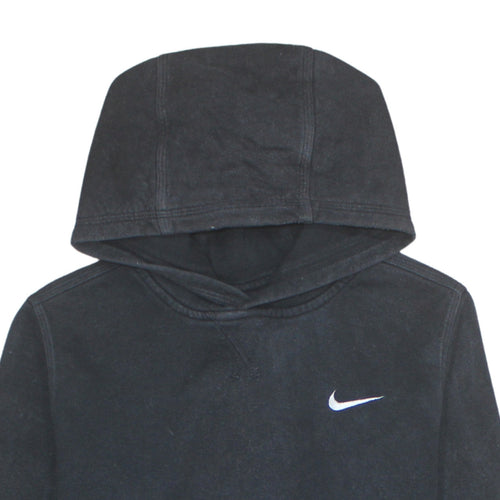 Nike Teens Black XL Pullover Hoodie with Logo Pocket Sportswear