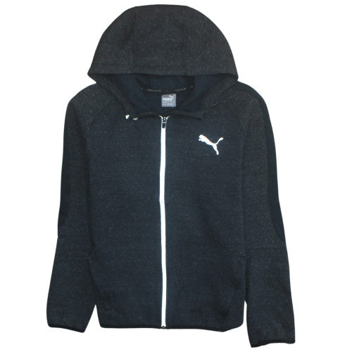 Puma Men's Black Full Zip Hoodie Size L Sports Jersey Sweatshirt