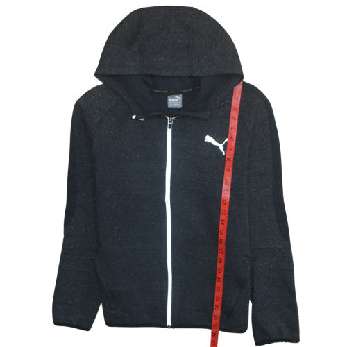 Puma Men's Black Full Zip Hoodie Size L Sports Jersey Sweatshirt