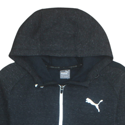 Puma Men's Black Full Zip Hoodie Size L Sports Jersey Sweatshirt