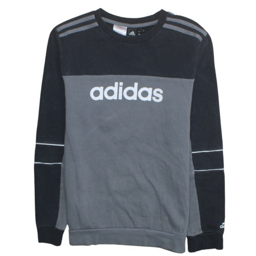 adidas Men's Grey Crew Neck Pullover Sweatshirt M Sports Style