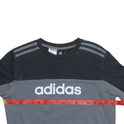 adidas Men's Grey Crew Neck Pullover Sweatshirt M Sports Style