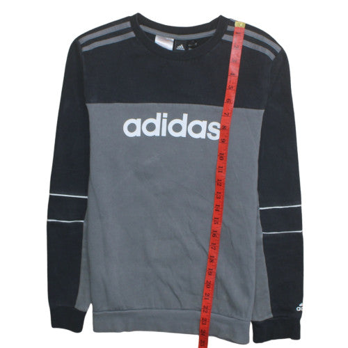 adidas Men's Grey Crew Neck Pullover Sweatshirt M Sports Style