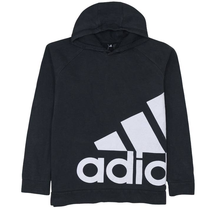 Adidas Men's Black Pullover Hoodie Medium Logo Fleece Sweatshirt