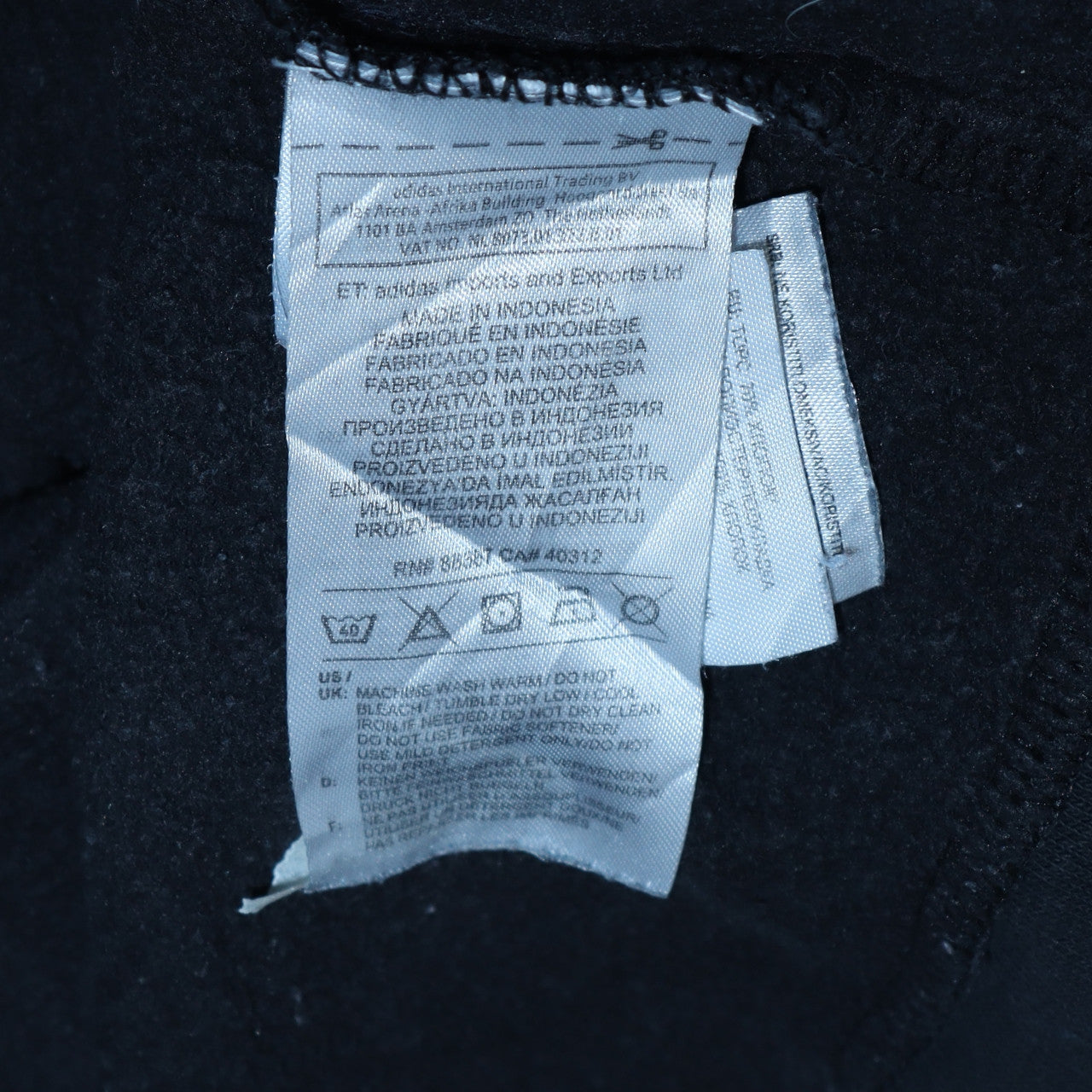 Adidas Men's Black Pullover Hoodie Medium Logo Fleece Sweatshirt