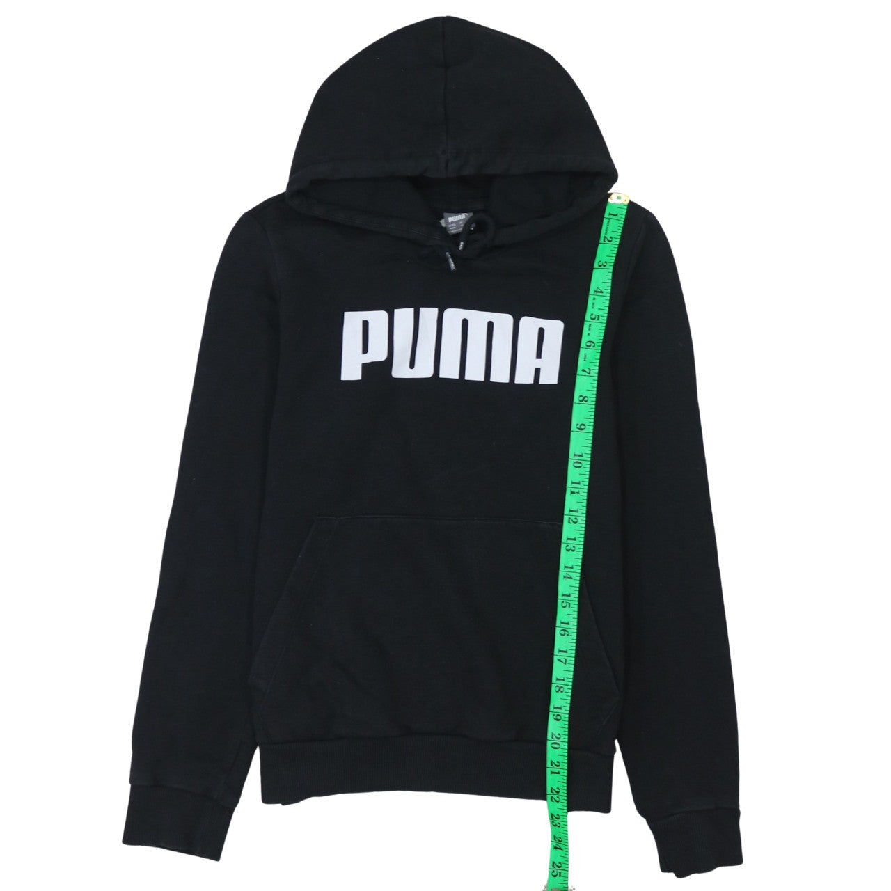 Puma Womens Black Hoodie UK 12 Pullover Long Sleeve Logo Sweatshirt