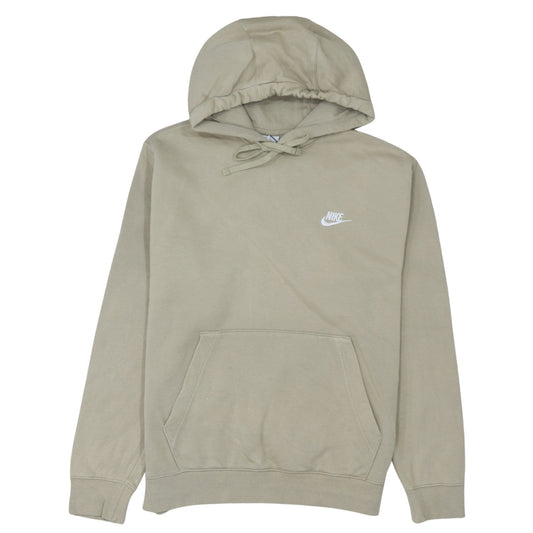 Nike Men's Beige Pullover Hoodie Regular Fit Fleece M