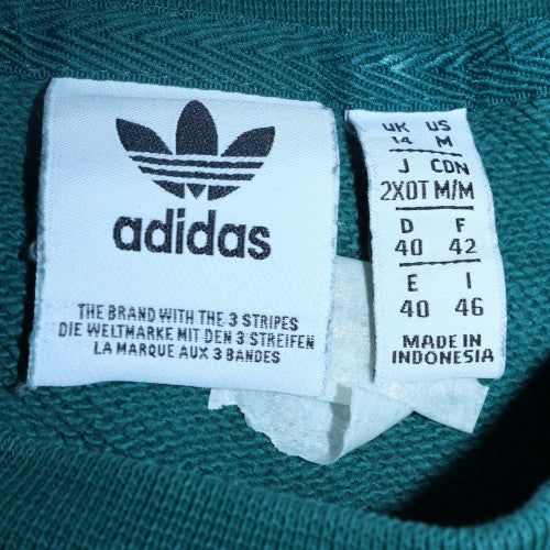 Adidas Women Green Crew Neck Pullover Sweatshirt Size 14