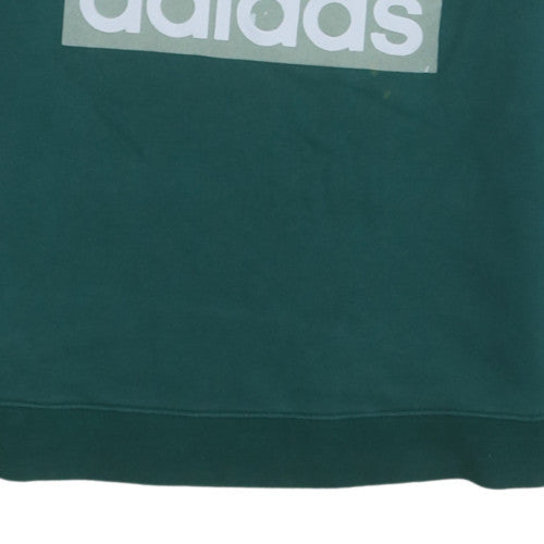 Adidas Women Green Crew Neck Pullover Sweatshirt Size 14