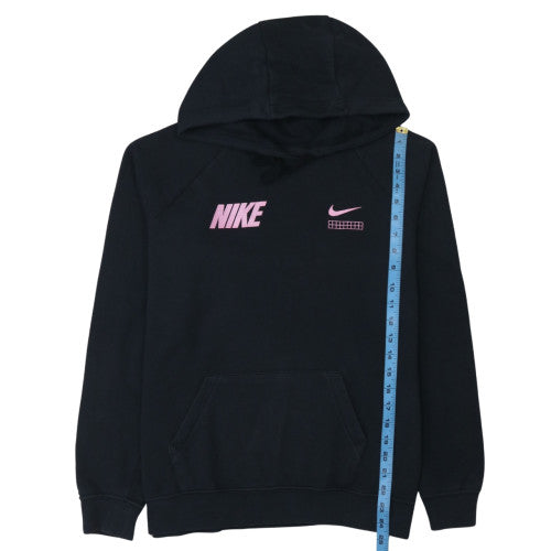 Nike Women Black Pink Logo Pullover Hoodie Size L