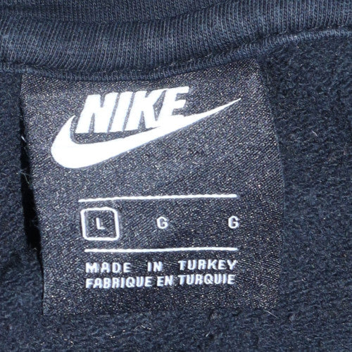 Nike Women Black Pink Logo Pullover Hoodie Size L