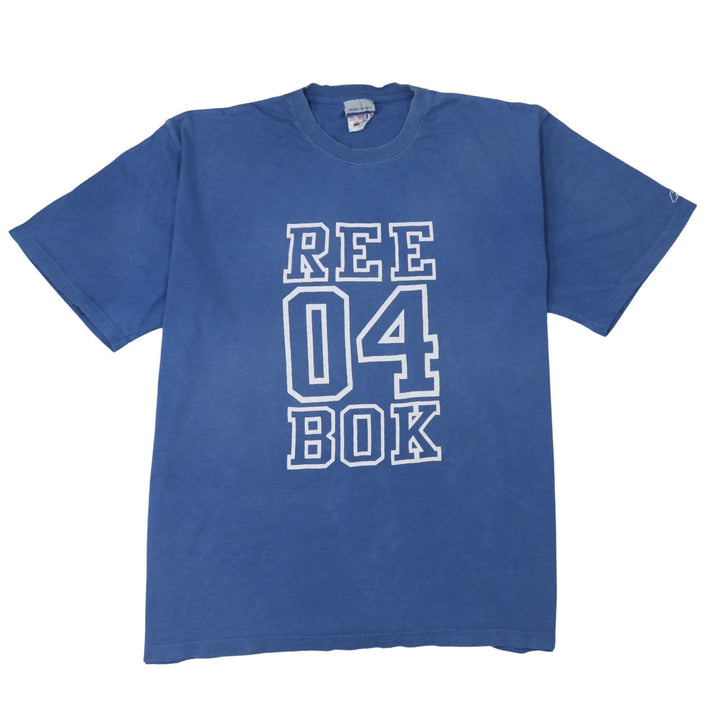 Reebok Men's Blue XL Sports Graphic Print Cotton T-Shirt