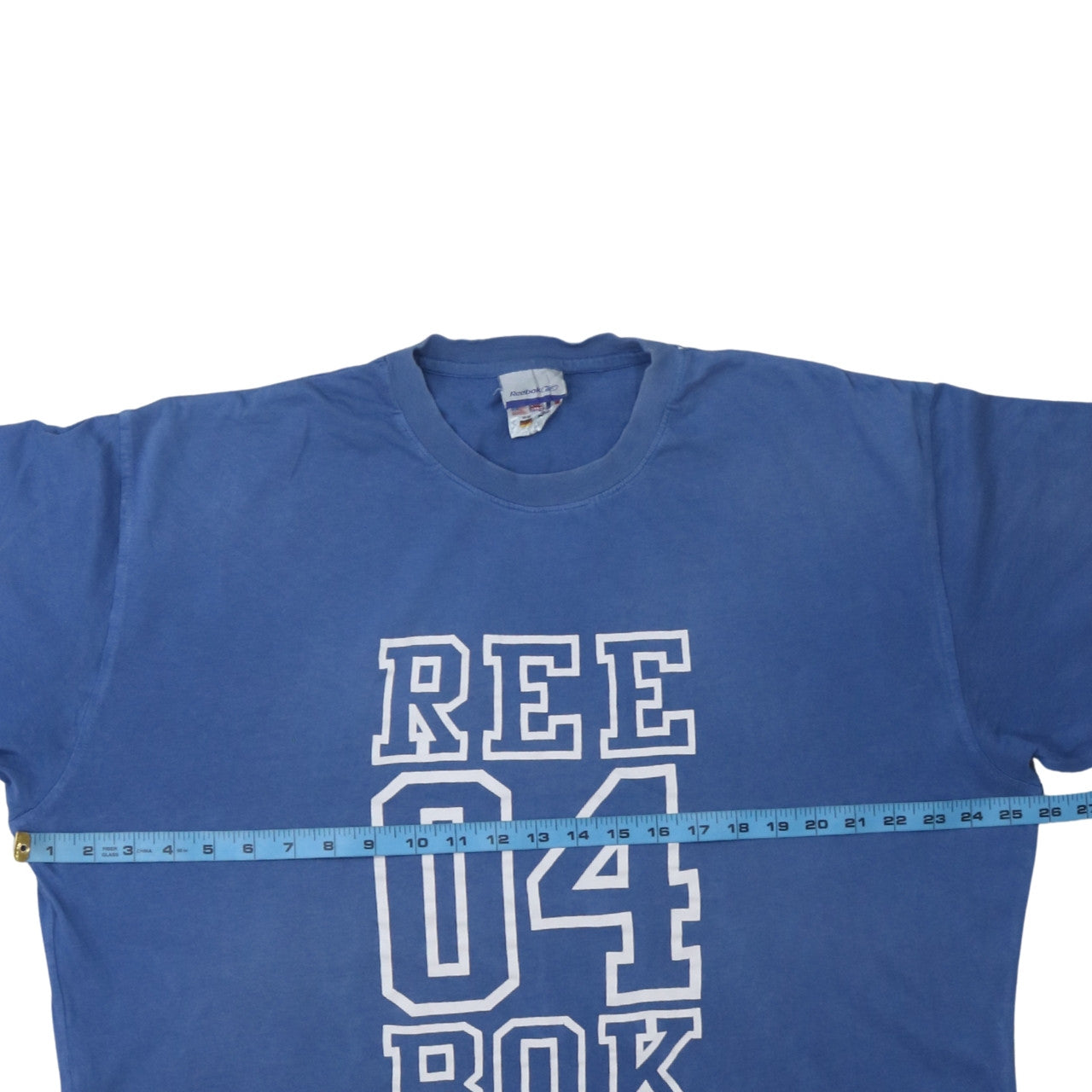Reebok Men's Blue XL Sports Graphic Print Cotton T-Shirt