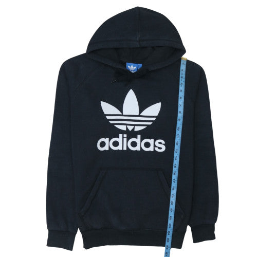 Adidas Mens Black Pullover Hoodie Medium Sports Fleece Sweatshirt