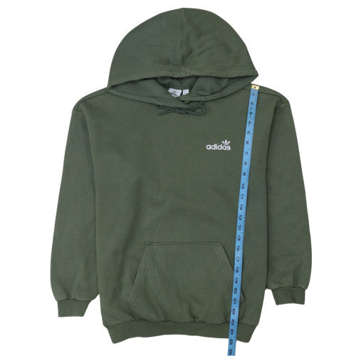 Adidas Women’s Green Pullover Hoodie Size M Logo Print Casual Sweatshirt