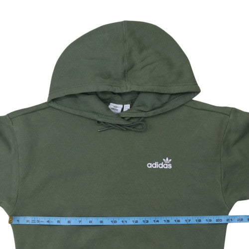 Adidas Women’s Green Pullover Hoodie Size M Logo Print Casual Sweatshirt