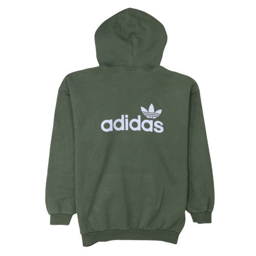 Adidas Women’s Green Pullover Hoodie Size M Logo Print Casual Sweatshirt
