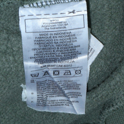 Adidas Women’s Green Pullover Hoodie Size M Logo Print Casual Sweatshirt