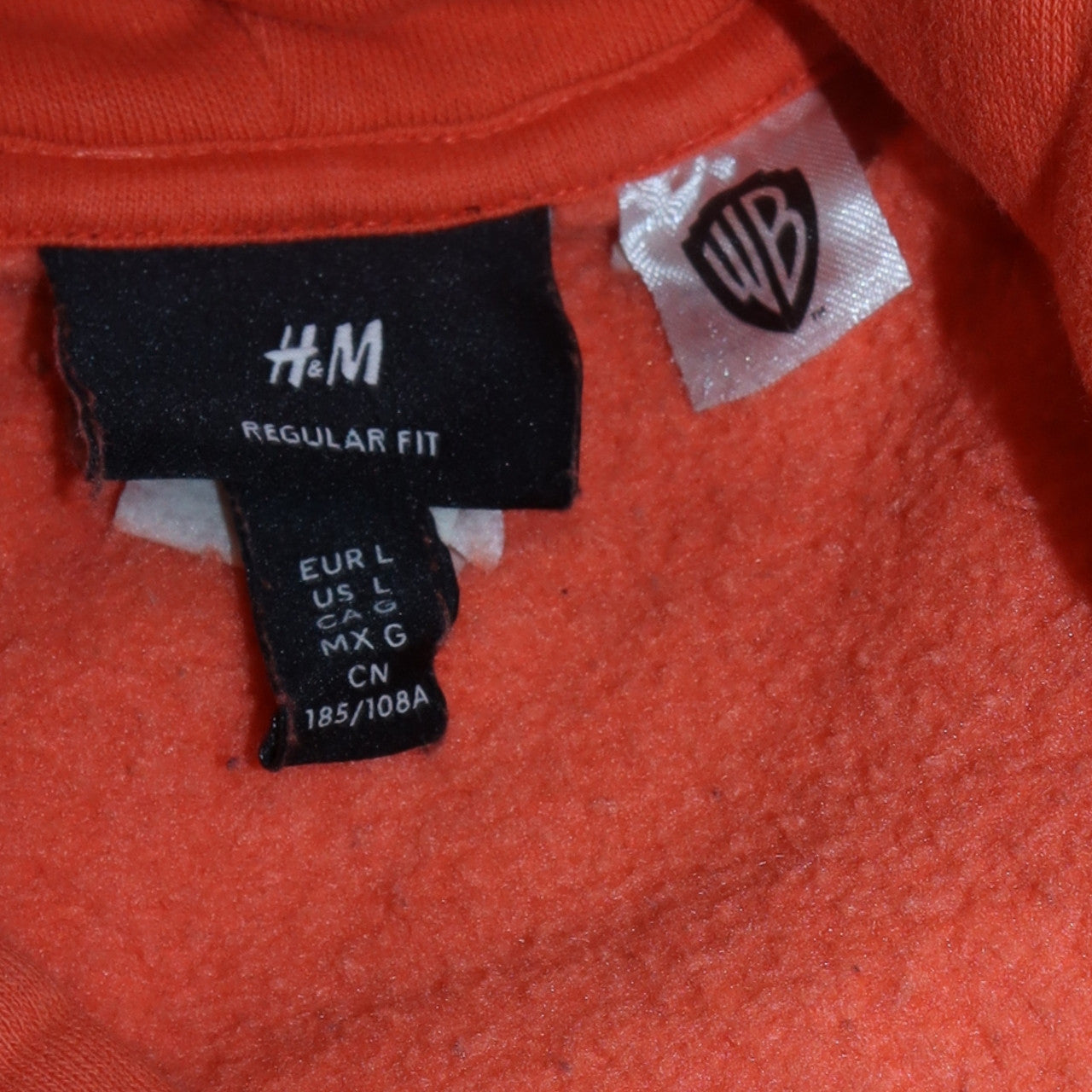 H&M Men’s Orange Friday the 13th Pullover Hoodie Size L Horror Graphic