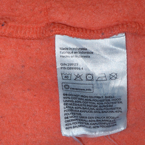 H&M Men’s Orange Friday the 13th Pullover Hoodie Size L Horror Graphic