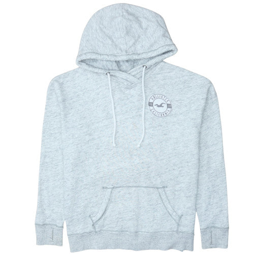 Hollister Men’s Grey XL Pullover Hoodie with Logo Print