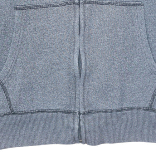 GAP Men's Grey Full Zip Hoodie L Logo Fleece Sweatshirt