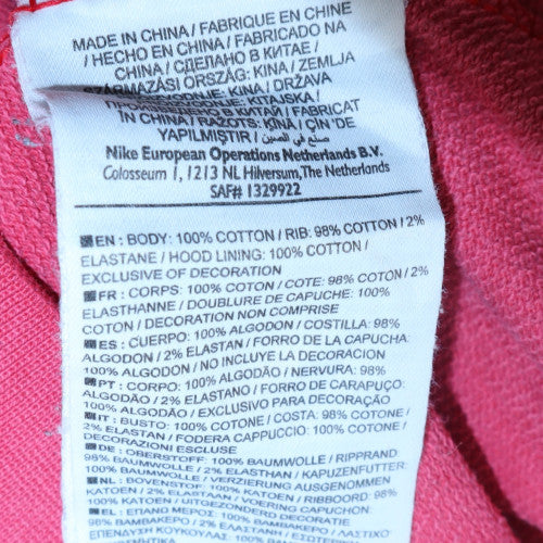 Nike Men's Pink Full Zip Hoodie Sweatshirt M Sportswear