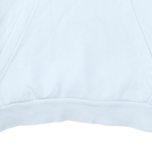 Adidas Men's White Small Pullover Hoodie Fleece Sportswear