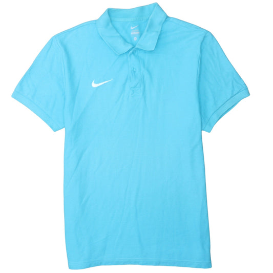 Nike Men's Blue Cotton Polo Shirt L Classic Fit Short Sleeve