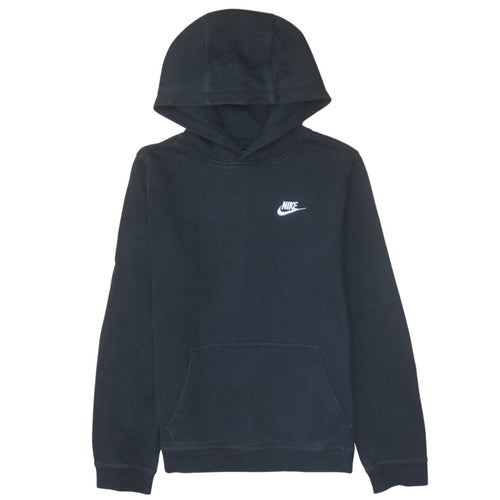 Nike Teens Black Pullover Hoodie XL Fleece Logo Hooded Sweatshirt