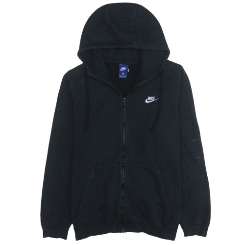 Nike Mens Black Full Zip Hoodie L Fleece Sports Sweatshirt