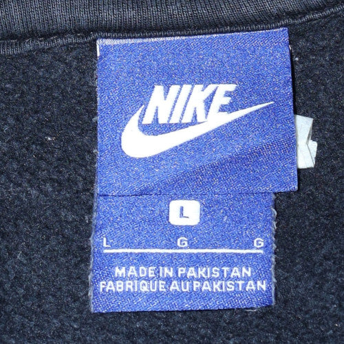 Nike Mens Black Full Zip Hoodie L Fleece Sports Sweatshirt