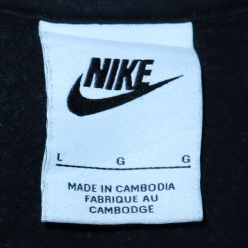 Nike Men's Black Pullover Fleece Hoodie L Regular Fit