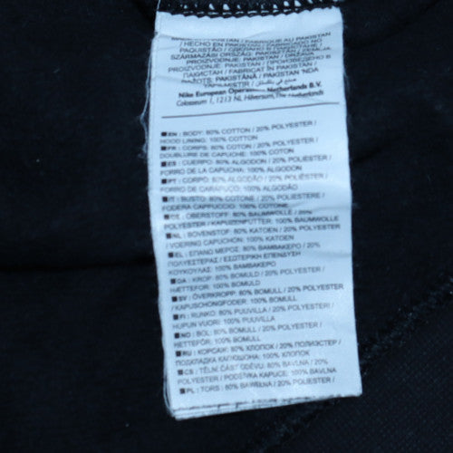Nike Men's Black Pullover Fleece Hoodie L Regular Fit