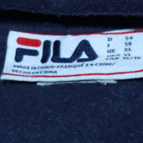 FILA Men's Blue XL Pullover Hoodie Fleece Regular Fit