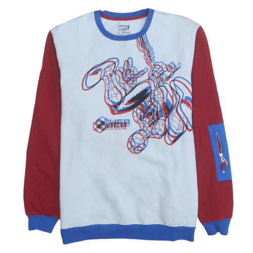 Marvel Spider-Man Men's Multicoloured L Fleece Pullover Sweatshirt
