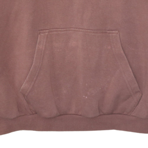 Adidas Womens Brown Pullover Hoodie Size 12 Cotton Blend Logo Design