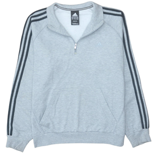 adidas Men's Grey 1/2 Zip Sweatshirt L Performance Essentials