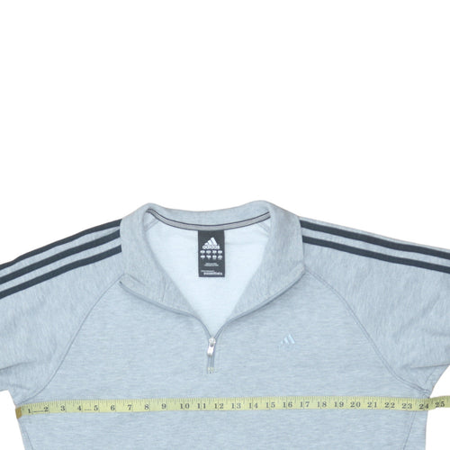 adidas Men's Grey 1/2 Zip Sweatshirt L Performance Essentials