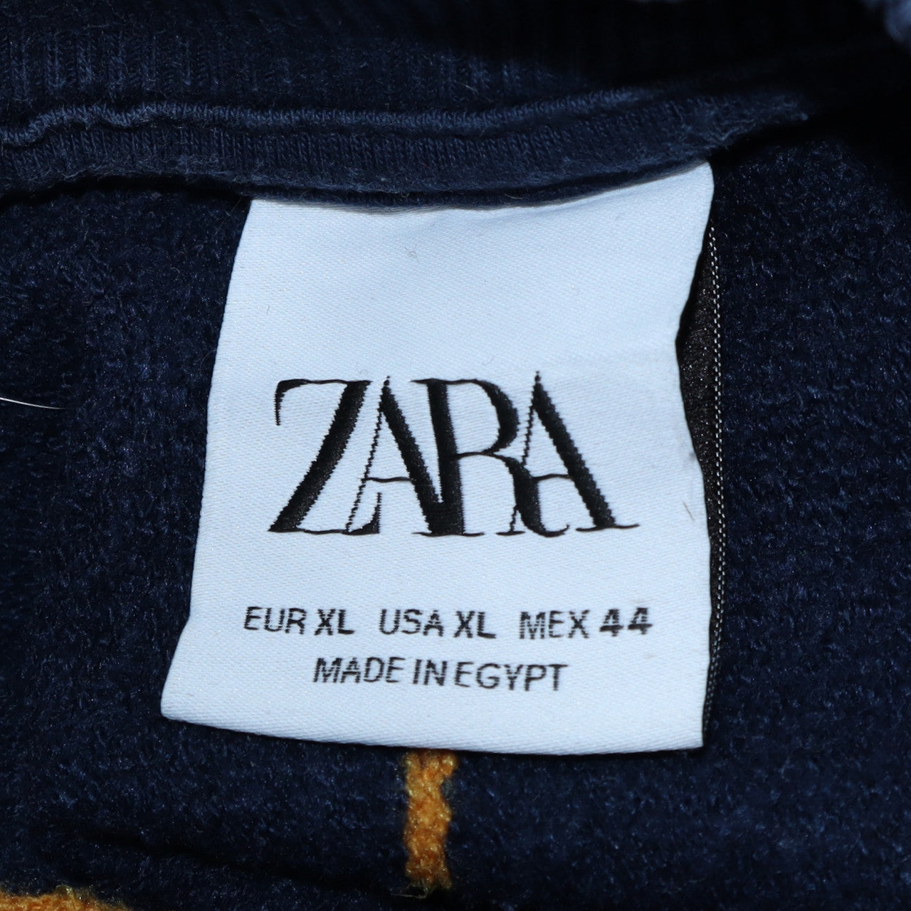 ZARA Men's Blue Striped Pullover Sweatshirt XL Cotton Blend