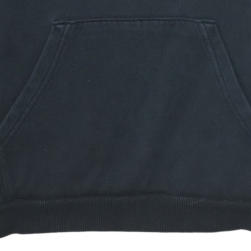 Puma Boys Black Pullover Hoodie 15-16 Years Fleece Logo Sweatshirt