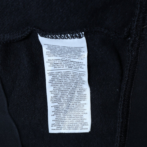 Nike Men's Black Pullover Hoodie Small Logo Fleece Sweatshirt