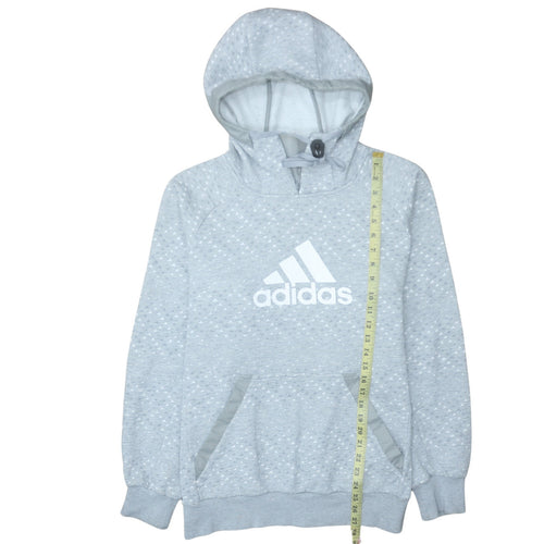 Adidas Men's Grey Pullover Hoodie Size M Sportswear Jumper