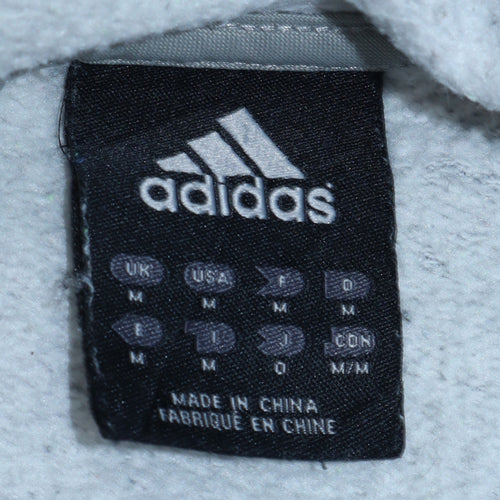 Adidas Men's Grey Pullover Hoodie Size M Sportswear Jumper